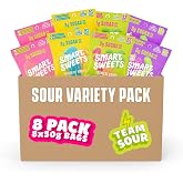 SmartSweets Sour Variety Pack, Low Sugar Gummy Candy, 1.8oz Bags, 8 Pack | Gluten Free,Plant Based, Healthy Snacks For Adults And Kids, Fiber Candy, Sour Variety Pack, Fun Chewy Gummies, Healthy Candy