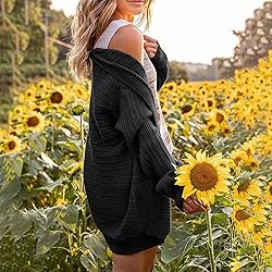 ADJHDFH Chunky Knit Sweater Women Cardigan Long