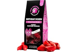 MISS FORTUNES BETTER LUCK NEXT TIME Miss Fortunes, Funny Fortune Cookies, The Birthday Dozen, Make This The Birthday They'll Probably Forget! Written by Professional Comedy Writers (Box of 12 Individually Wrapped Cookies)