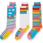 Jefferies Socks Girls' Little Colorful Rainbow Knee High Socks 3 Pair Pack