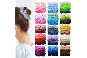 75 Pcs Velvet Scrunchies for Women - Soft Hair Scrunchies for Girls - No Damage Hair Ties for Thick, Thin Hair - Cute Ponytai
