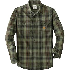 Dubinik® Men's Cotton Long Sleeve Button-Down Classic Fit Plaid Work Shirt | Premium Lightweight Cotton, Classic Casual Style