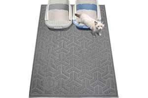 UPSKY Cat Litter Mat, XL Litter Trapping Mat Soft on Kitty Paws, Large Litter Box Mat 35" x 47" Scatter Control for Indoor Ca