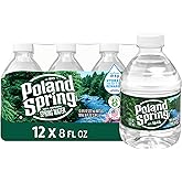 Poland Spring Maine Spring Bottled Water - Mini 8 Fl Oz Bottles, 12 Pack | Still Bottled Water with Naturally Occurring Minerals &amp; Electrolytes - Pure Crisp Refreshing Hydration