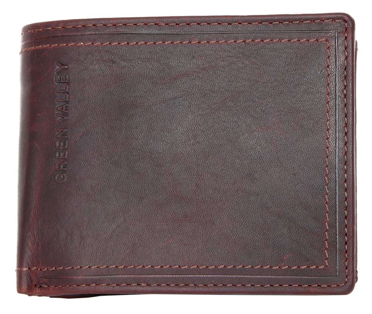 Natural strong glazed genuine leather Green Valley