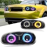Archaic Tail Light Assembly Compatible for Mazda MX-5 Miata 2005-2015 | JDM Taillights for Miata Roadster NC NCEC, Rear Lamp w/Start Up Animation, Driver &amp; Passenger Sides, MulticolorSmoked