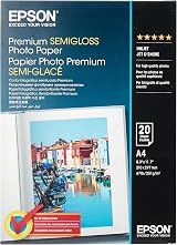 Epson A4 Semi-Gloss Photo Paper 20 Sheets White 251 g/m2