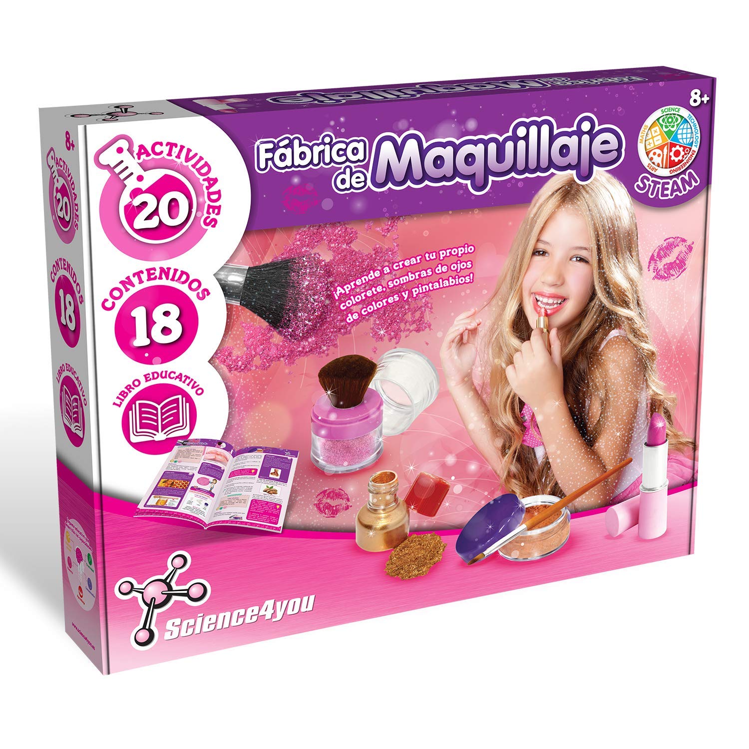 Science4you -Make-Up Factory-Scientific and Educational Toy, Multicoloured, 8 Years (80002646)