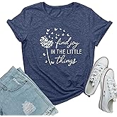 BLACKMYTH Women Crewneck Soft Tees Cute Graphic Butterfly T Shirts