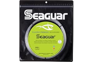 Seaguar Fluoro Premier Big Game Saltwater Fishing Line Shock Leader, 100% Fluorocarbon, Clear, Multiple Sizes