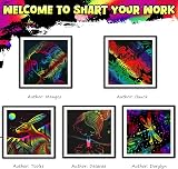 ZMLM Scratch Art Notes 165 Pieces Rainbow Scratch Paper 3.5x3.5 in view 4