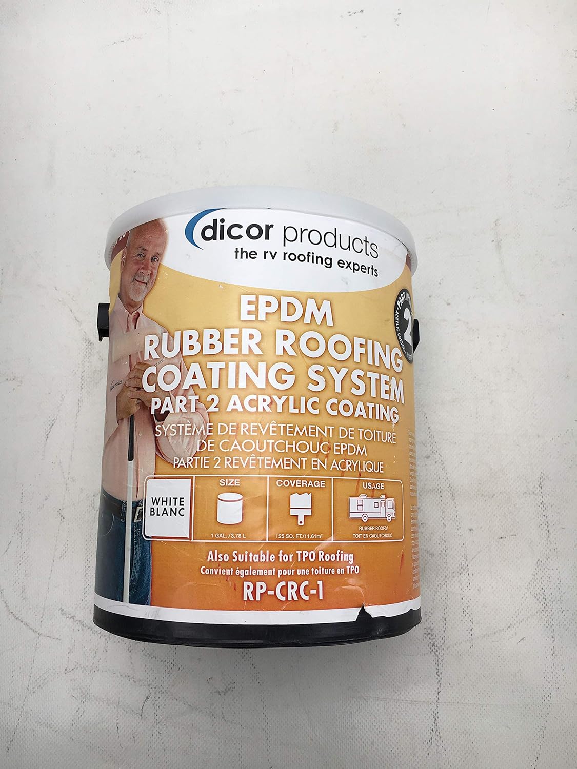 Dicor RPCRC1 White EPDM Rubber Roof Coating - 1 Gallon: Automotive