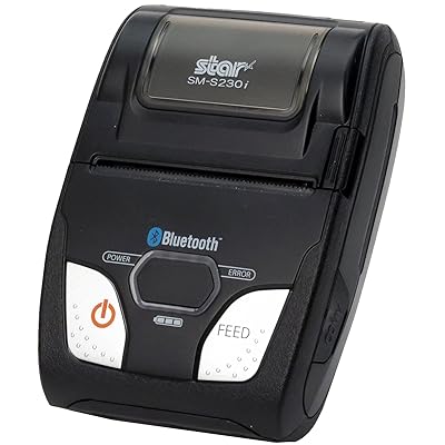 Star Micronics SM-S230i Compact and Portable Bluetooth/USB Receipt Printer with Tear Bar - Supports iOS, Android, Windows