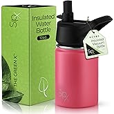 SIPX™ Kids 12 oz Insulated Water Bottle with Straw Lid – Leakproof Stainless Steel, BPA-Free, Easy to Carry – Perfect for School, Camp, Sports & Travel – Red