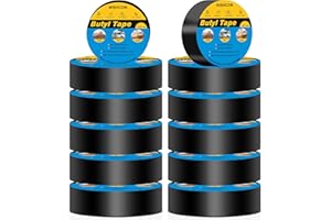 NISHCON Butyl Joist Tape for Decking 1 5/8" x 50', Waterproof and Anti-Corrosion for Extend Deck Life, 12 Rolls