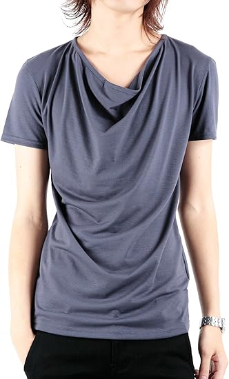 Amazon Roshell ロシェル ドレープ Tシャツ メンズ Tシャツ メンズ カットソー メンズ 半袖t メンズ 半袖tシャツ メンズ Xl グレー Tシャツ カットソー 通販