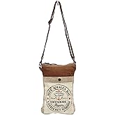 Myra Bag Vintage Purses for Women - Canvas Womens Western Purse with Genuine Leather Detailing and American Vintage Design