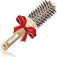 Salon Boar Blow-Dry Round Brush for Straightening, Styling, Curling Shoulder-Length Hair, Medium Ceramic Vented Roller (1.7" Barrel, 2.8" with Bristles)