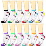Falari 12 Pairs Women Novelty Ankle Socks Colorful