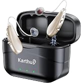 Karthus Hearing Aids, Rechargeable Hearing Aids for Seniors with Hearing Loss, Noise Cancelling &amp; Clear Sound, Comfort &amp; Invisible, 100H Battery Life, 7 Volume Levels, One-Button Operation, Champ Gold