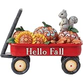Enesco Jim Shore Heartwood Creek Harvest Wagon with Pumpkins Hello Fall Figurine, 4.33 Inch, Multicolor