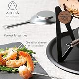 Artesà Fondue Set with 6 Forks Copper Finish Ceramic Bowl Burner view 4
