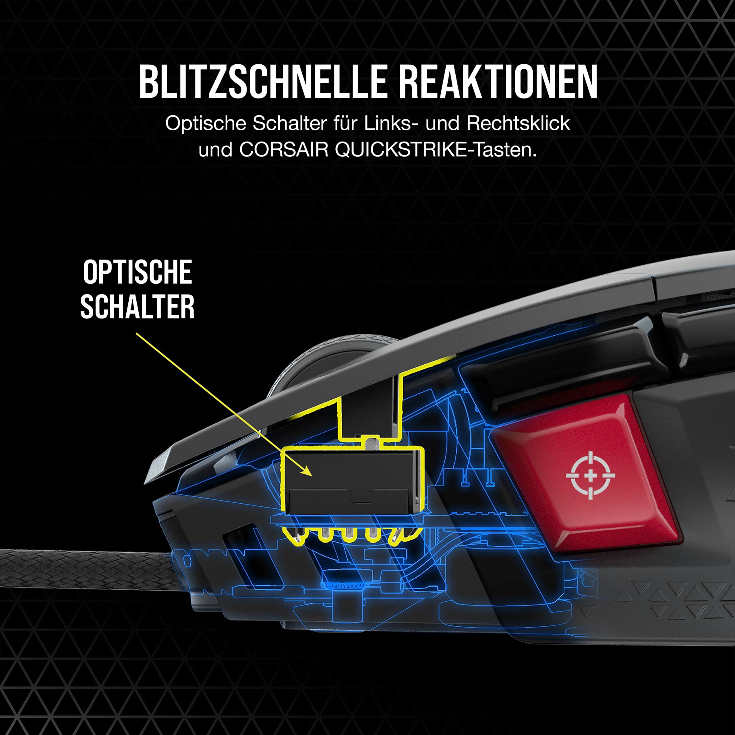 CORSAIR M65 RGB ULTRA Wired Tunable FPS Gaming-Maus - 26.000 DPI - Optische Schalter - Gewichtssystem - AXON Hyper-Processing-Technologie - iCUE-Kompatibel - PC, Mac, PS5, PS4, Xbox - Schwarz 5