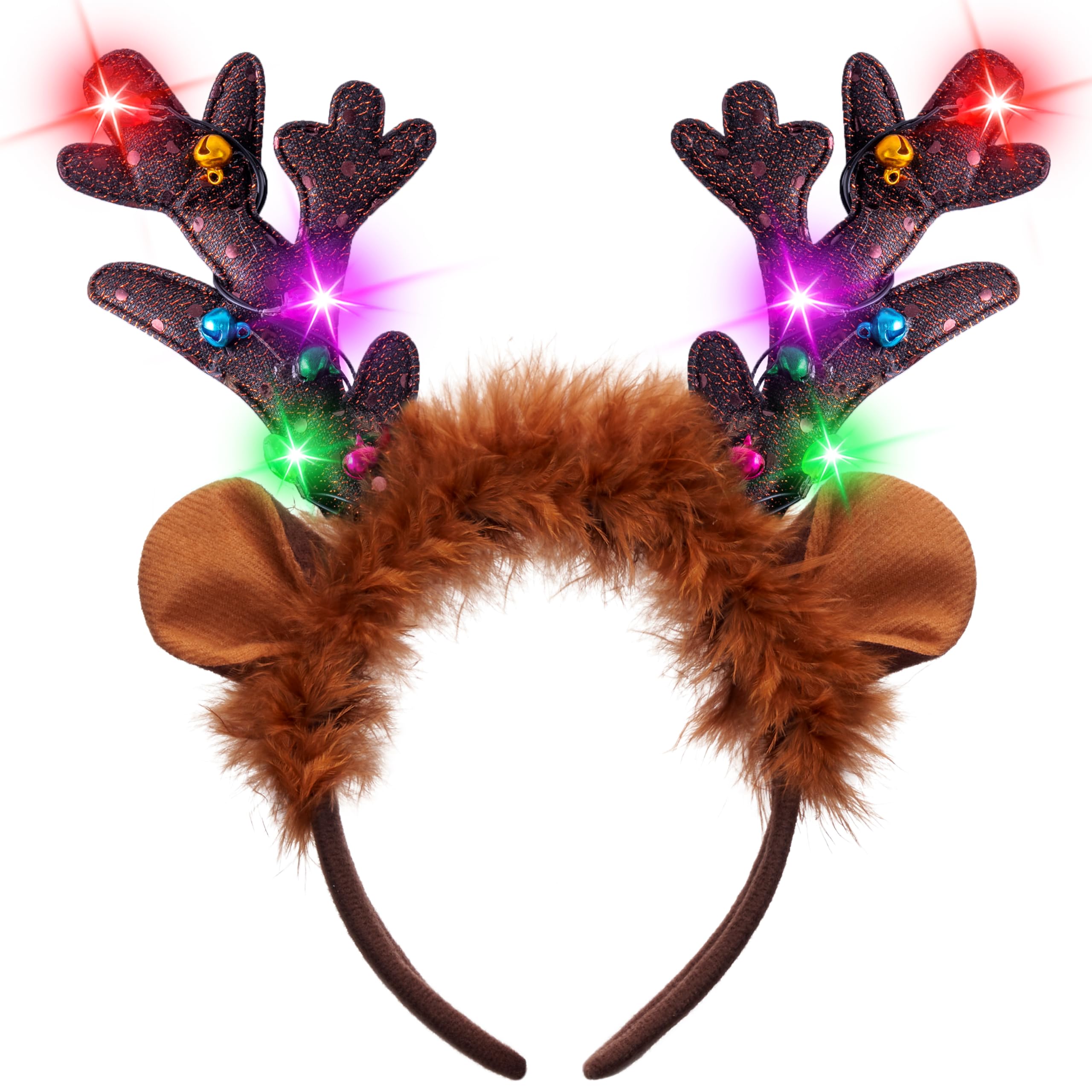 Photo 1 of *UNTESTED*
JOYIN Christmas Light Up Headband, Cute Reindeer Headband with LED Bulbs for Adult Kids Party Favor Supplies Xmas Accessories Christmas Holiday