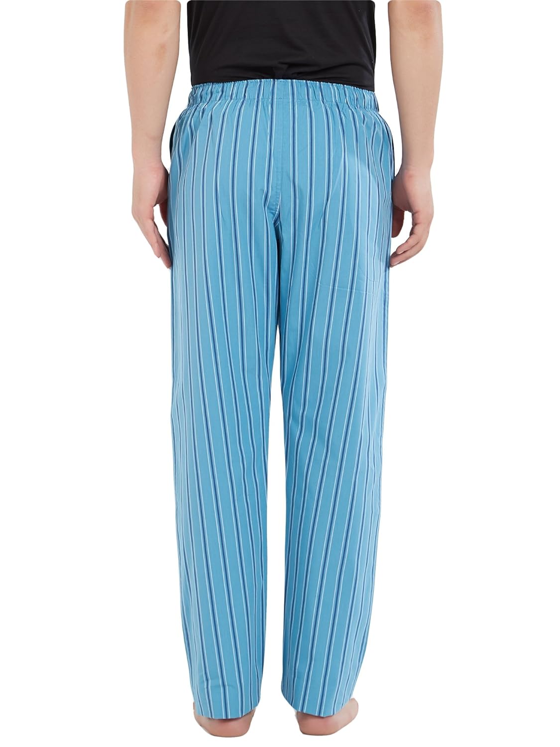 xyxx men's compact cotton checkered pyjama-lime & blue checks