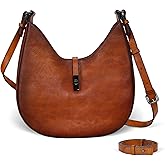 Iswee Leather Shoulder Bag Designer Crossbody Bags for Women Crescent Purse Hobo Handbags Everyday Purse
