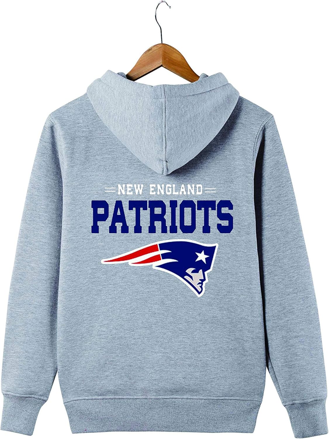 Jjcat Men S Hooded Long Sleeve Letters Print New England Patriots Team Solid Color Zipper Hoodies Amazon Ca Clothing Accessories