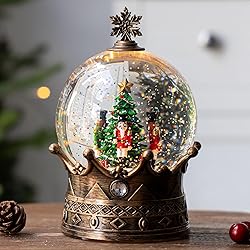 Christmas Snow Globe Lantern Water Glittering