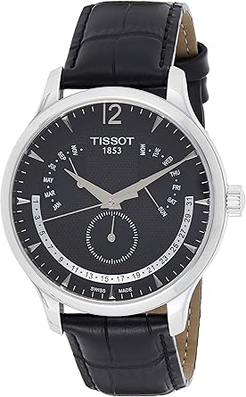 Tissot T0636371605700 - Reloj analógico de caballero de cuarzo con correa de piel negra