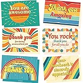 GRADESIN 24 Pack Employee Appreciation Thank you Cards for Coworkers with Envelopes & Stickers 4" x 6" Staff Appreciation Cards Gifts for Work Anniversary, 6 Designs