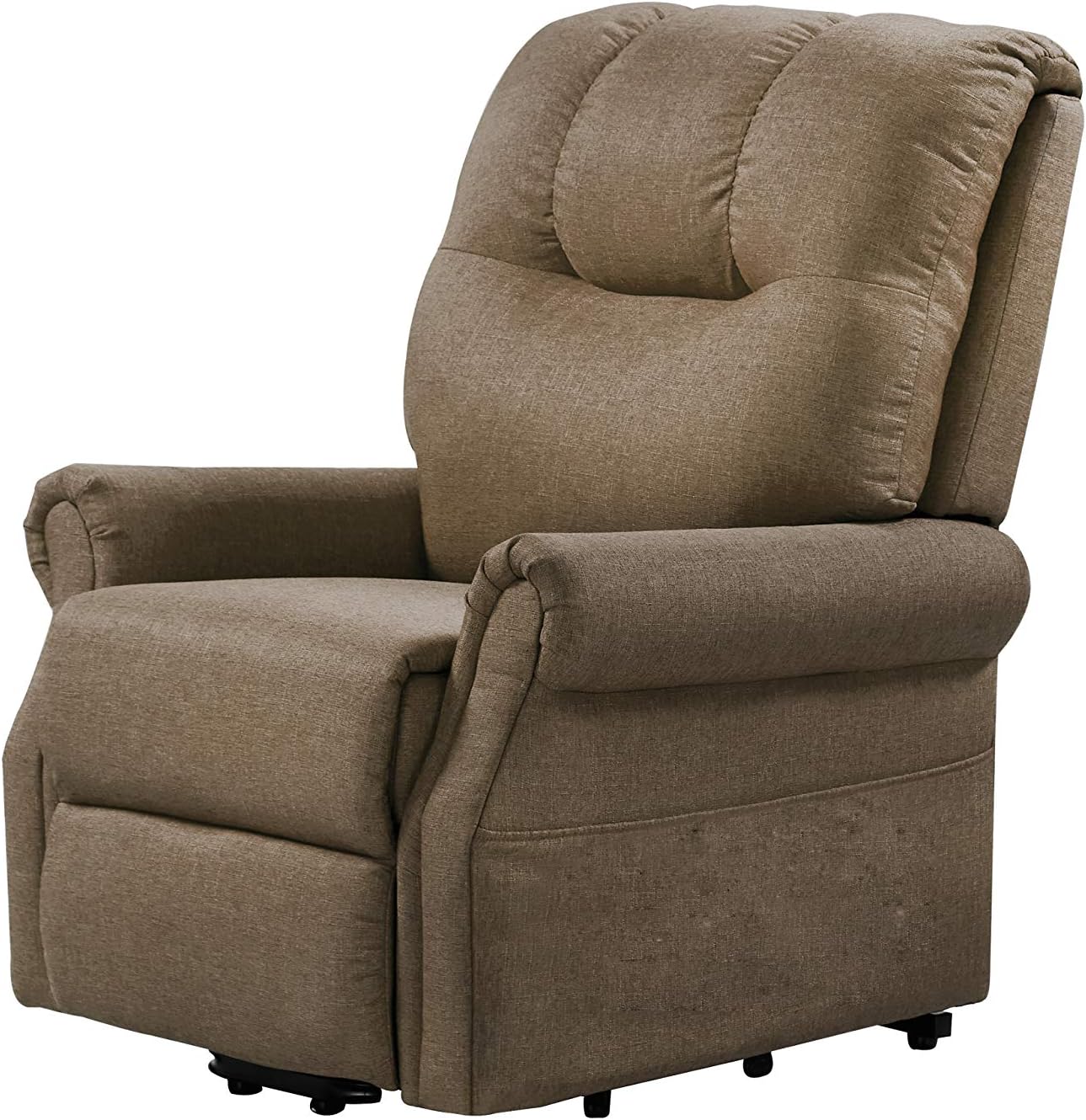 Merax Electric Recliner Chair Lazy Boy Sofa for Elderly, Power Lift Office or Living Room, Brown: Furniture & Decor