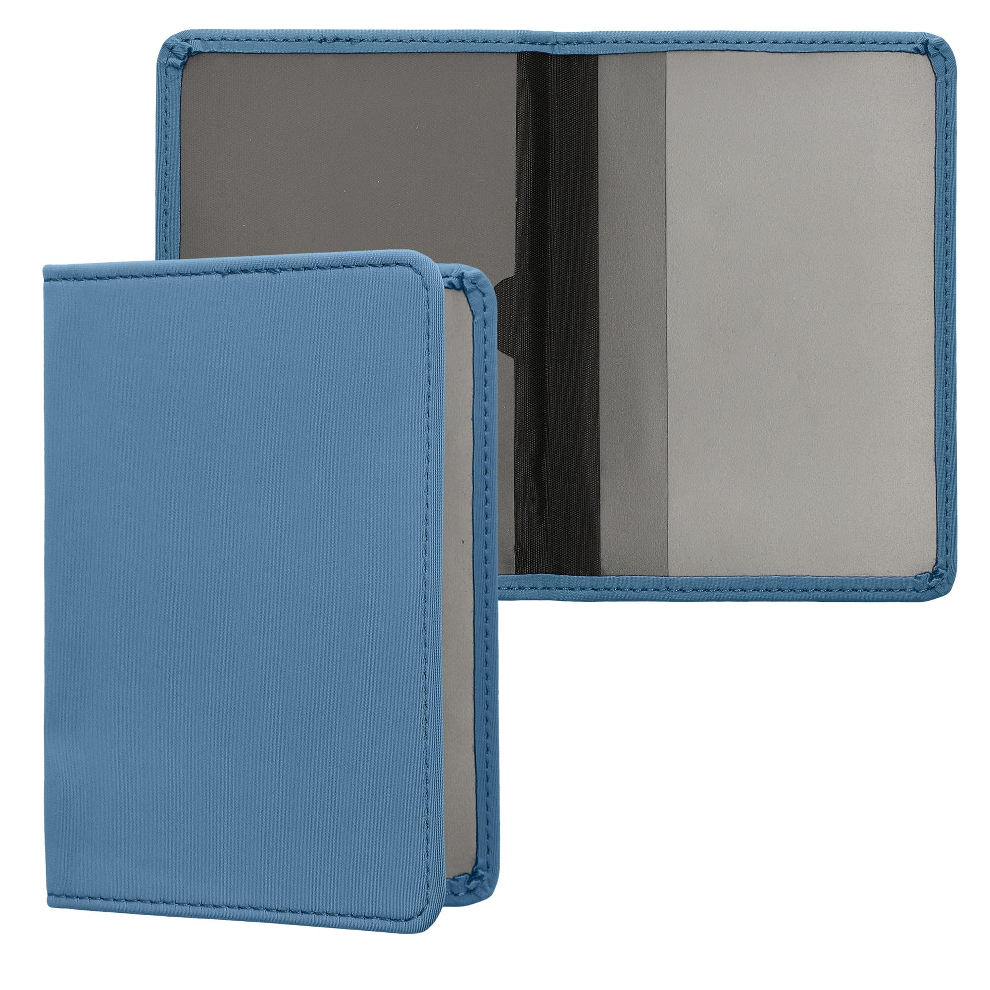 kwmobile Registration and Insurance Holder - Car Document Holder for Vehicle Documents and Cards - Neoprene - Blue