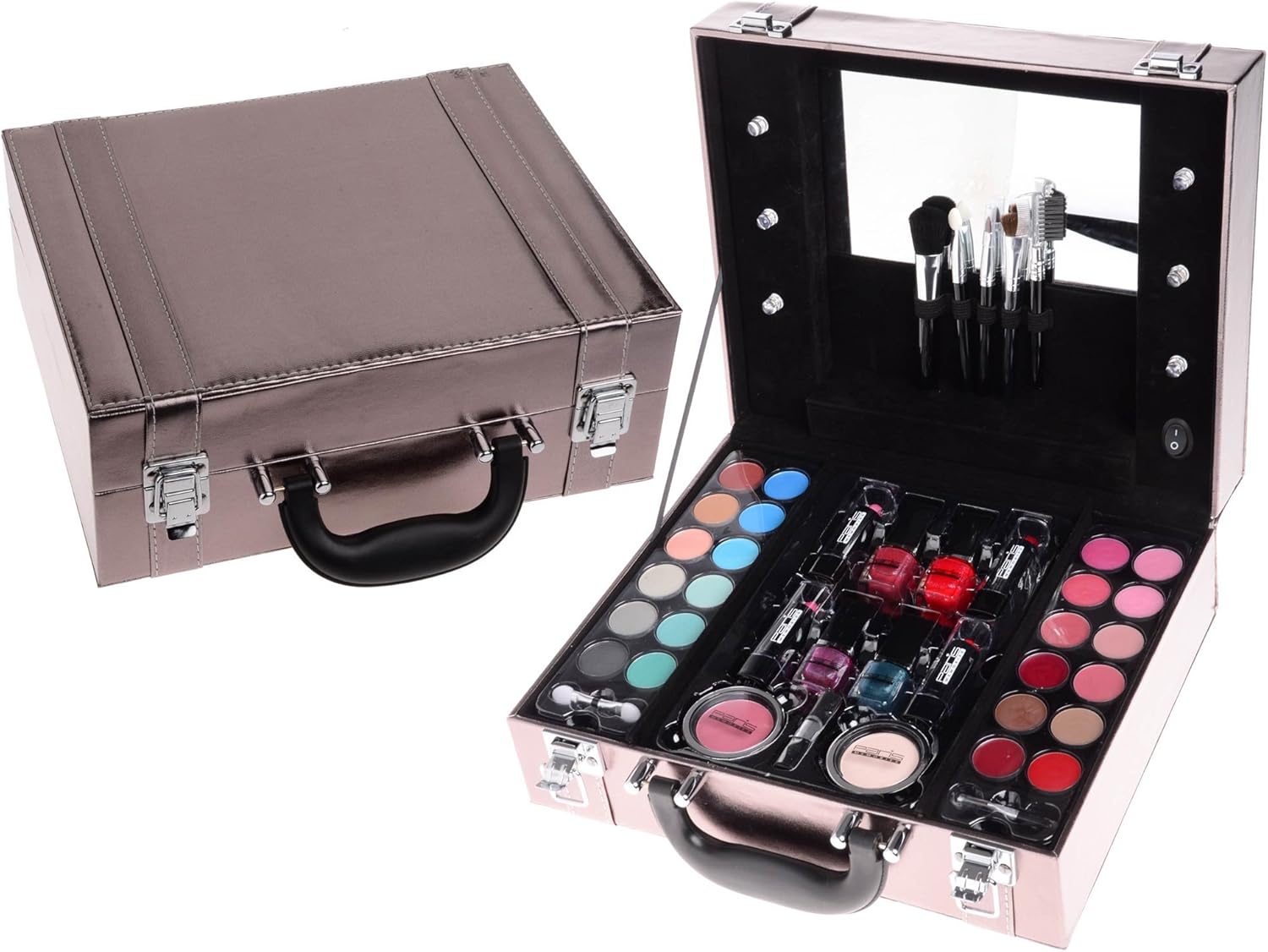Light Up Vanity Case Pewter Amazon.co.uk Beauty