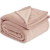 Bedsure GentleSoft Fleece Blankets King Size Dusty Pink - Bed Blanket Soft Lightweight Plush Cozy Fuzzy Luxury Microfiber, 108x90 inches