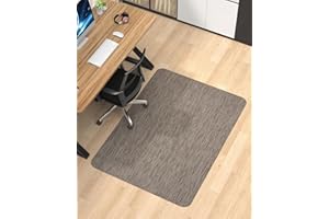 Blvornl Office Chair Mat for Hardwood Floor, 35.4"*47.2" Desk Computer Chair Mat for Hard Wood, Large Anti-Slip Hard Floor Protector Rolling Chair Mat, PVC Mat Desk Rug for Office and Dark Brown