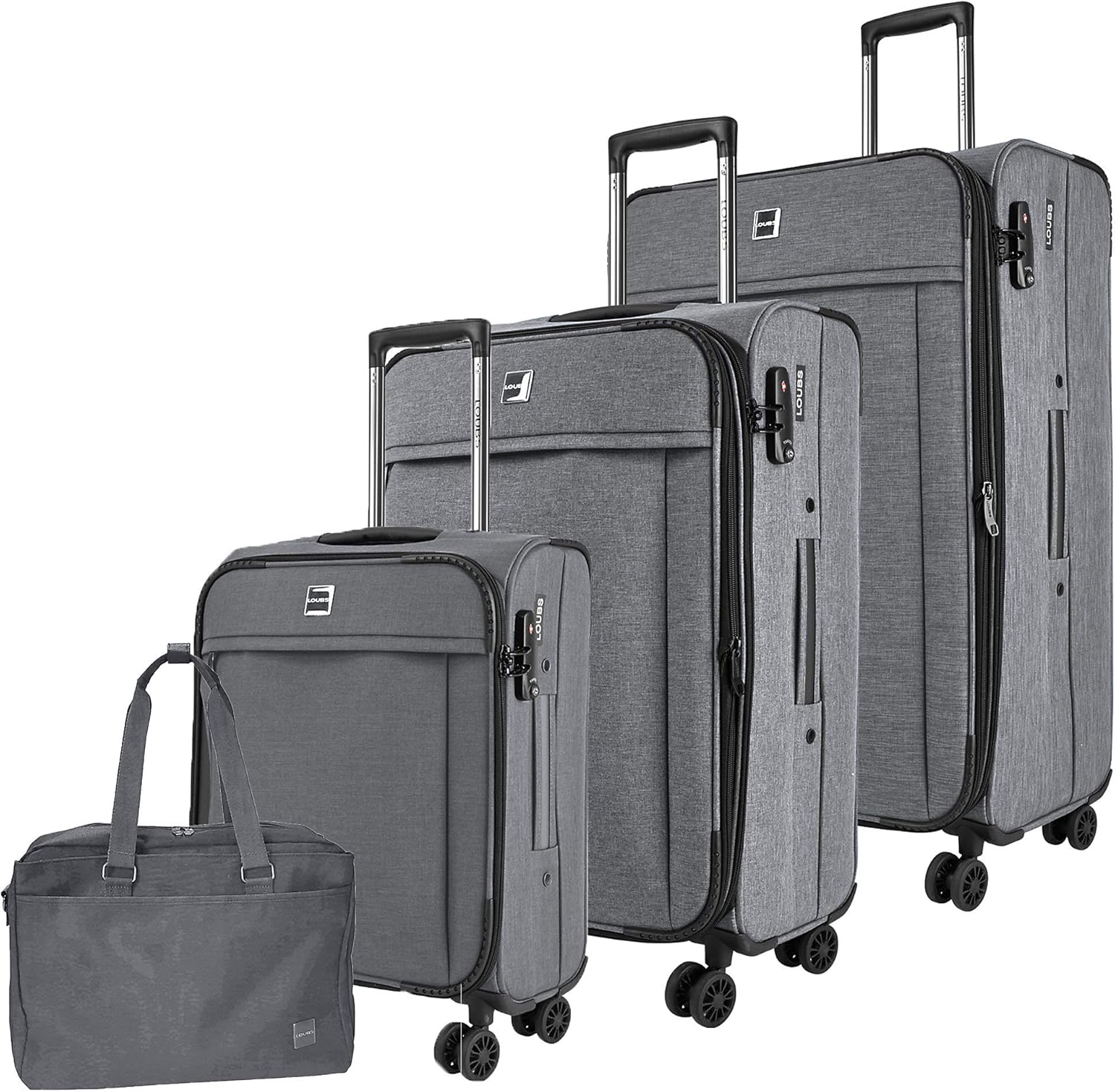 Assima 4part Luggage Set Loubs Darwin con 4 ruedas Poliéster Extra Large 223 Litro 75 x 48 x 32