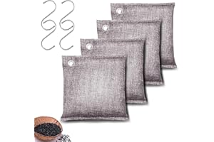 HANYAN Activated Charcoal Odor Absorber, Odor Eliminator for Strong Odor,Coconut Shell Charcoal Air Purifying Bags for Home Car Closet Pet, Smoke Room Deodorizer