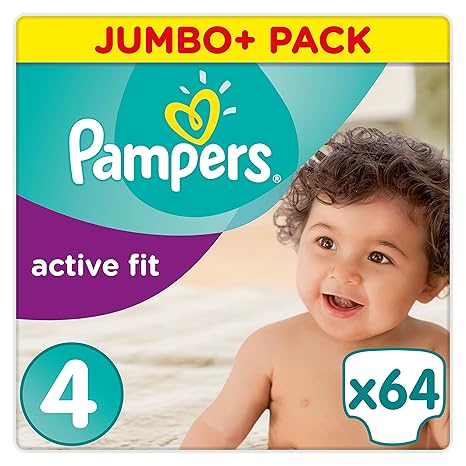 Pampers Active Fit, Größe 4, 8-16kg, Windeln, 64 Stück