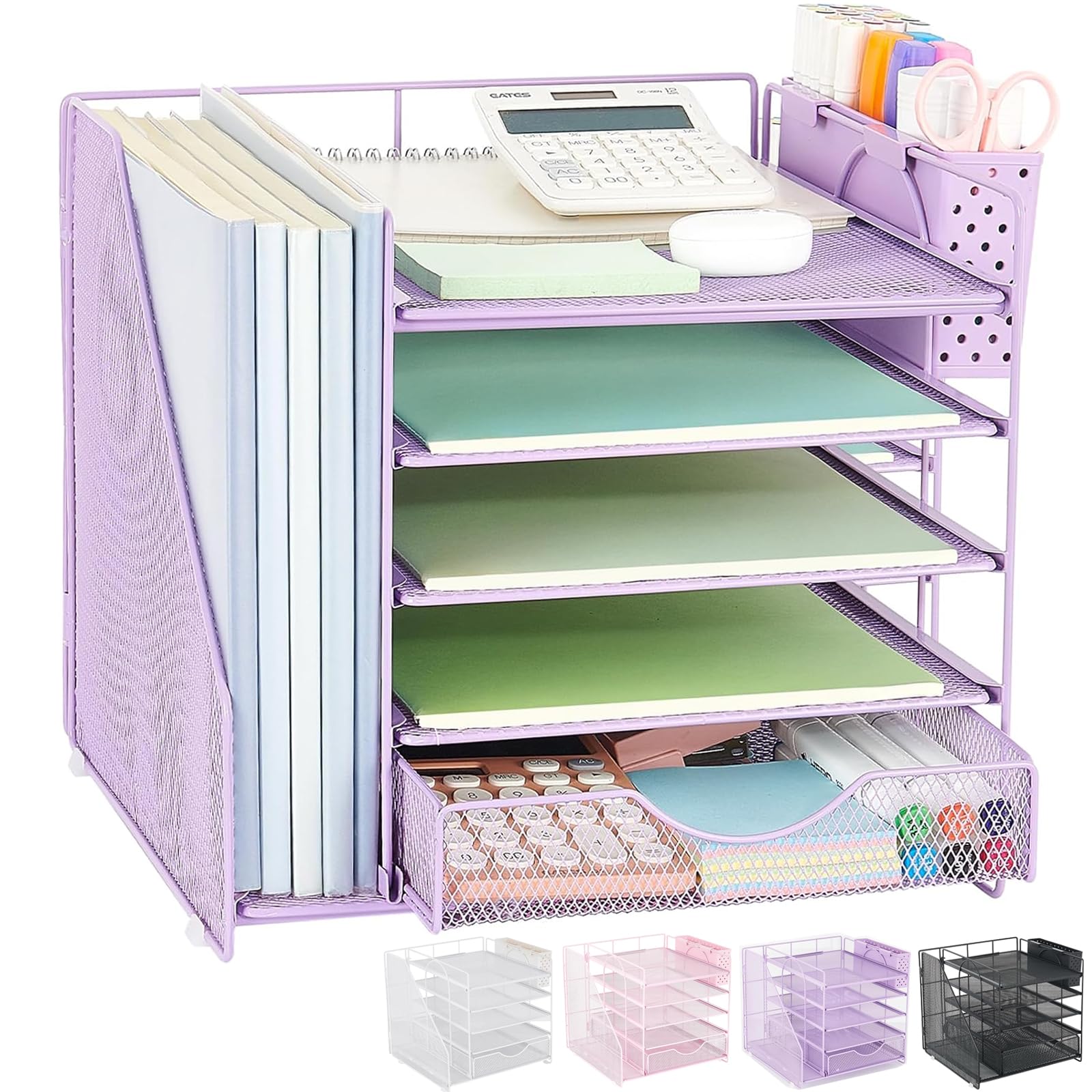 OUTIOE Desk Organizer with Drawer and Pen