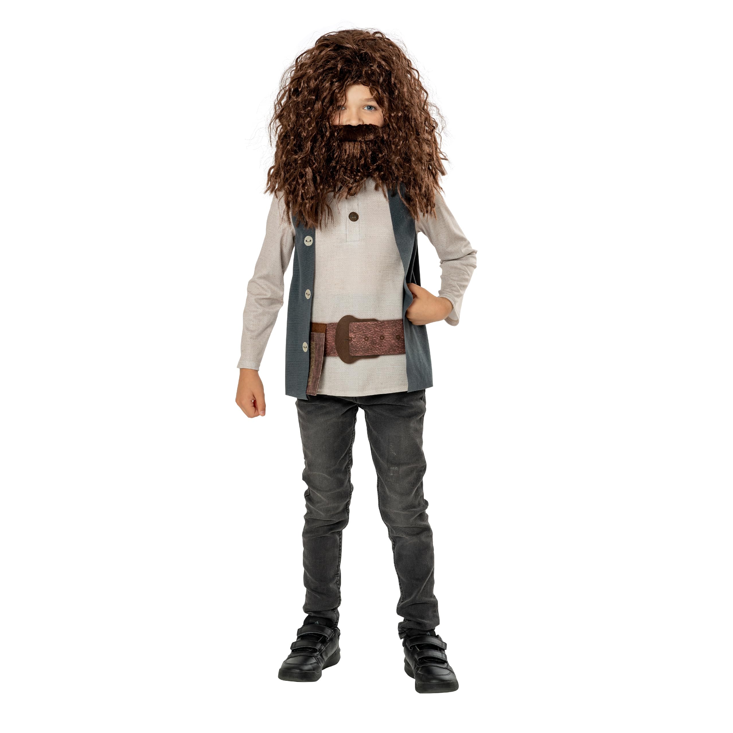 Rubies Official Harry Potter Deluxe Hagrid Child Costume, Kids Fancy Dress, Age 7-8 years Halloween Halloween