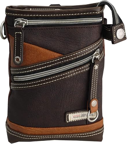 Amazon ムスタッシュ ミニショルダーバッグ ポシェット ウエストベルトポーチ メンズ ショルダーバッグ チョークバッグ 小型 ポーチ カラビナ ベルト Vhw 4725 ブラウン Moustache ムスタッシュ ウエストバッグ