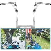 Wsays 14" Rise Ape Hangers Handlebar 1-1/4" Diameter Fit for Harley | Fit for Sportster XL 883 1200 Softail Dyna, Road King 1994-2022 and Road Glide 1998-2013 Model, Chrome