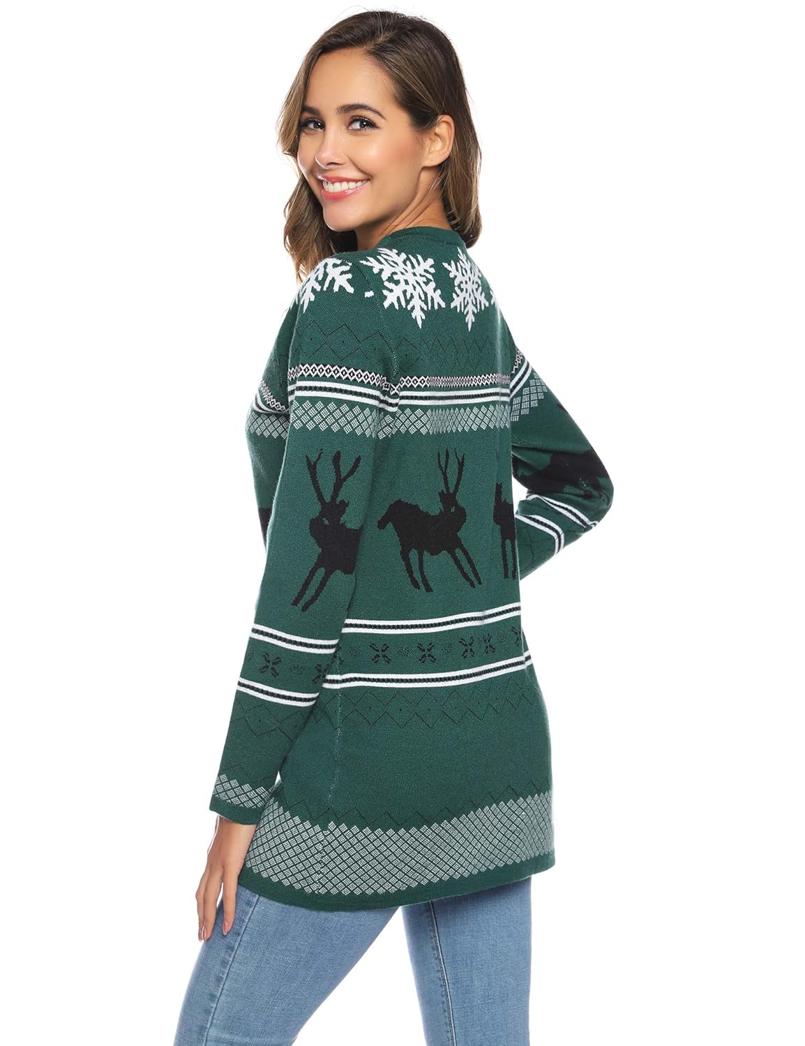 Gilet Noel Femme Cardigan Tricot Veste Casual Manches Longues Sweat Shirts Vintage Printemps Automne Vintage Vetements Pulls Gilets Sweat Shirts Zwembaddebeemd Nl