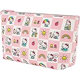 Hello Kitty Travel Makeup Bag, Trapezoid Cosmetic Organizer Pouch for Women