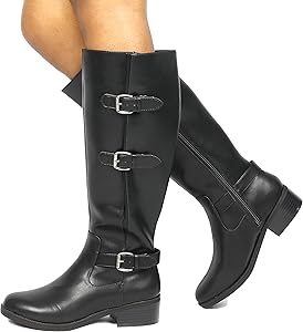 knee high riding boots wide calf