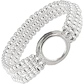 Silpada 'True Karma' Sterling Silver Hematite Stretch Bracelet, 7" (4mm)